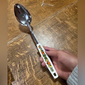 vintage EKCO serving spoon featuring the "Spice of Life" pattern handle
